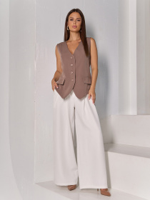 Классический жилет ISSA Plus модель 14830_коричневый Фото