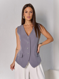 Класичний жилет ISSA Plus модель 14830_серый Фото