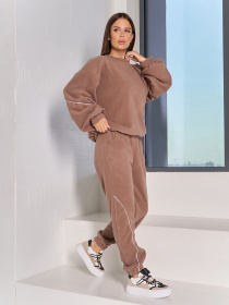 Спортивный костюм ISSA Plus модель SA-558_бежевый Фото