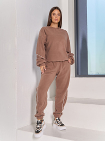 Спортивный костюм ISSA Plus модель SA-558_бежевый Фото