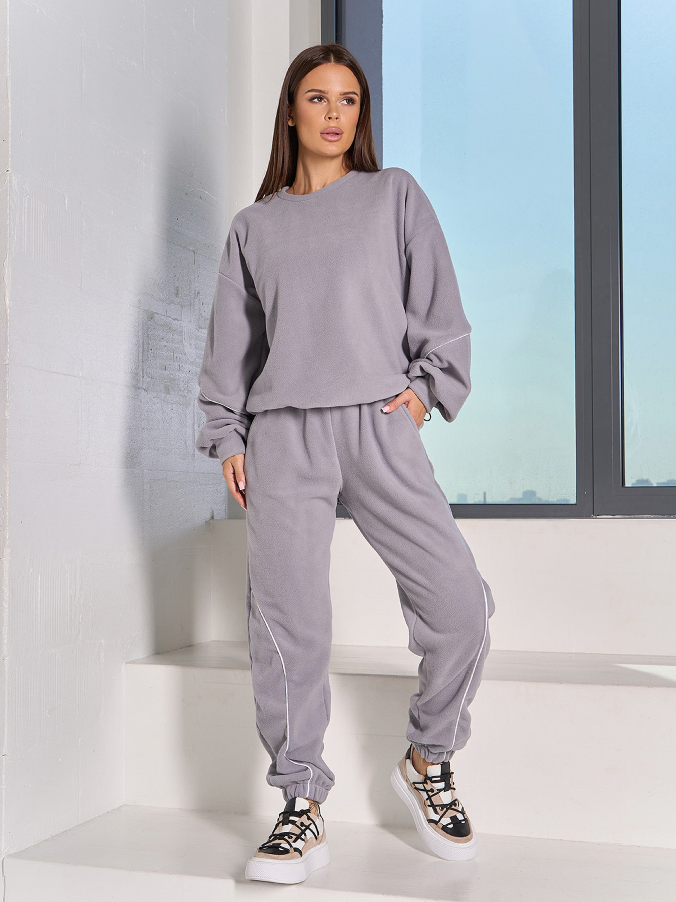 Спортивный костюм ISSA Plus модель SA-558_серый Фото