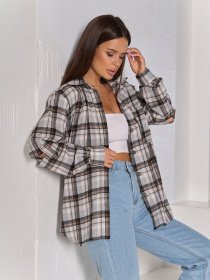 Сорочка повсякденна ISSA Plus модель SA-554_серый Фото