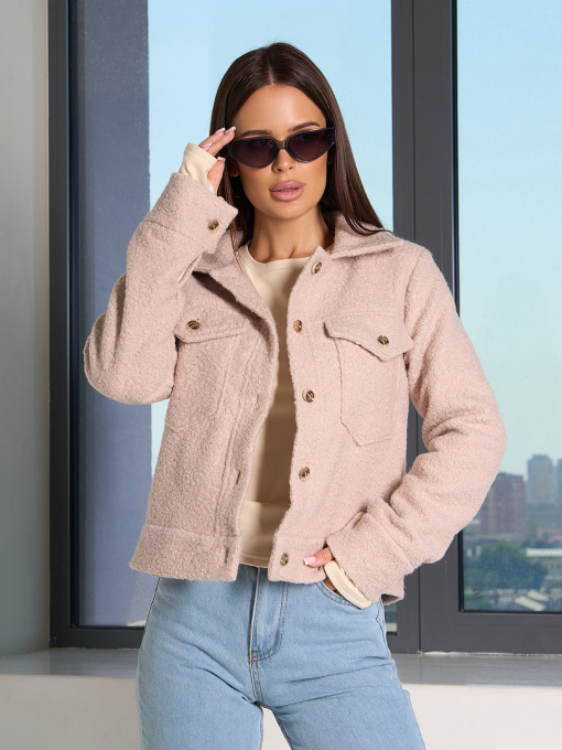 Куртка-рубашка ISSA Plus модель SA-566_бежевый Фото