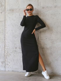 Сукня максі ISSA Plus модель 14823_черный Сукня максі ISSA Plus модель 14823_черный Фото