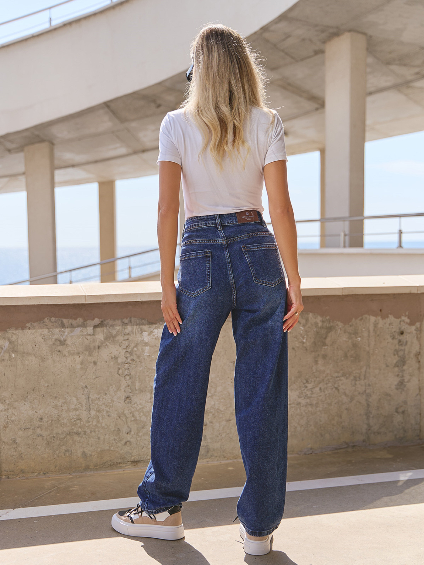 Широкі джинси ISSA Plus модель WN20-638_синий Фото