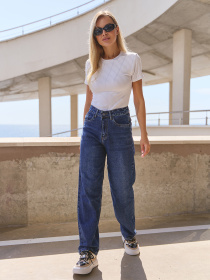 Широкие джинсы ISSA Plus модель WN20-638_синий Фото