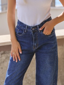 Широкі джинси ISSA Plus модель WN20-638_синий Фото