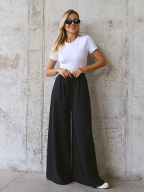 Брюки палаццо ISSA Plus модель 14821_черный Фото