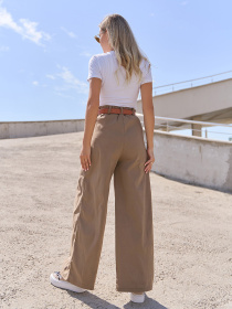 Брюки палаццо ISSA Plus модель 14824_бежевый Фото