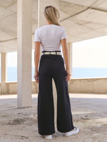 Брюки палаццо ISSA Plus модель 14824_черный Фото