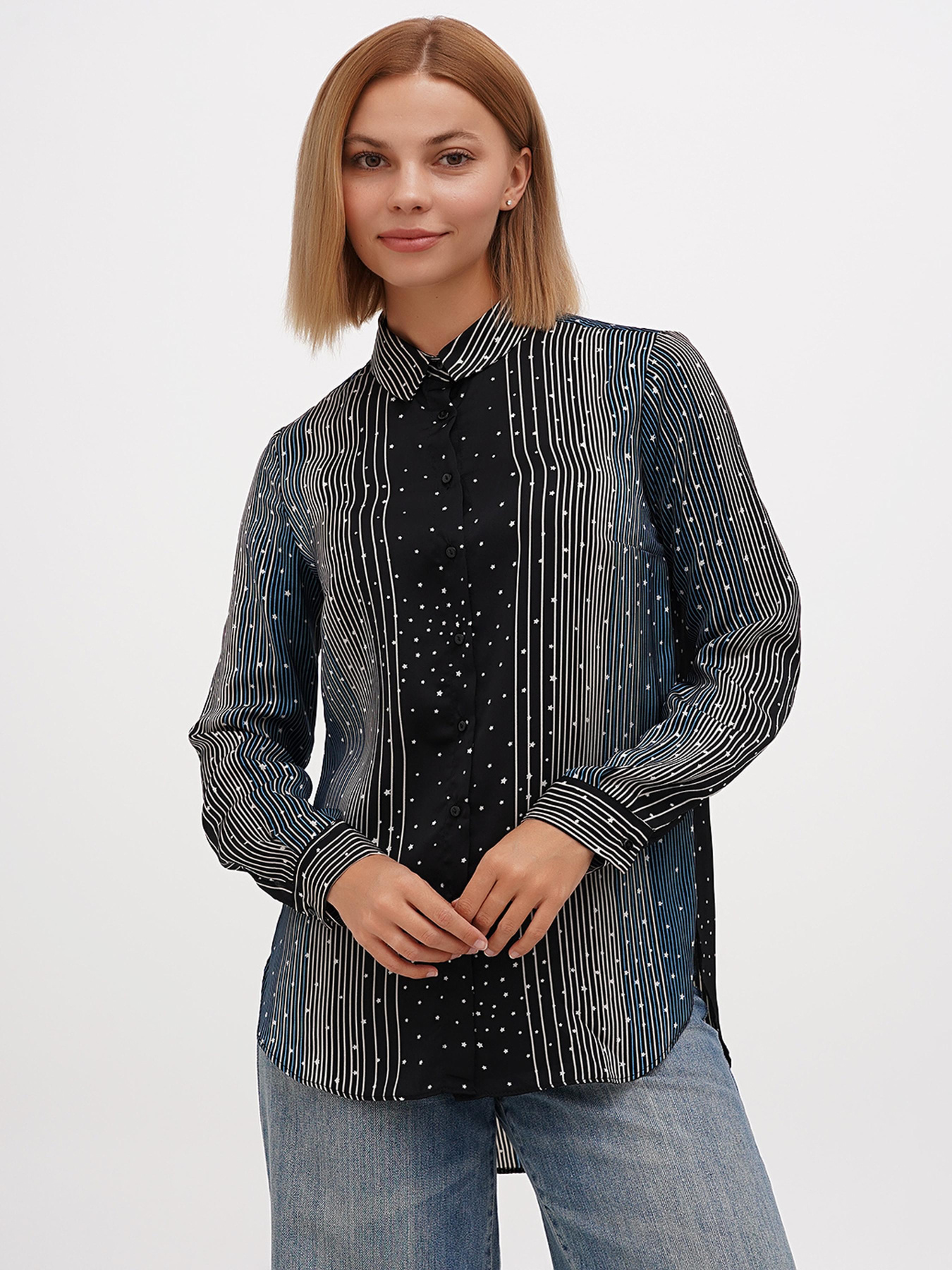 Сорочка повсякденна Sassofono модель A271-SC-1574_голубой Фото