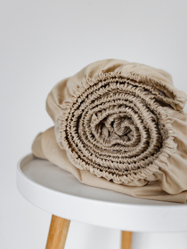 Комплект постільної білизни лате з вишитими білими півоніями Cozy модель 8048327 Фото