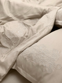 Комплект постільної білизни лате з вишитими півоніями Cozy Модель 7794250 Фото