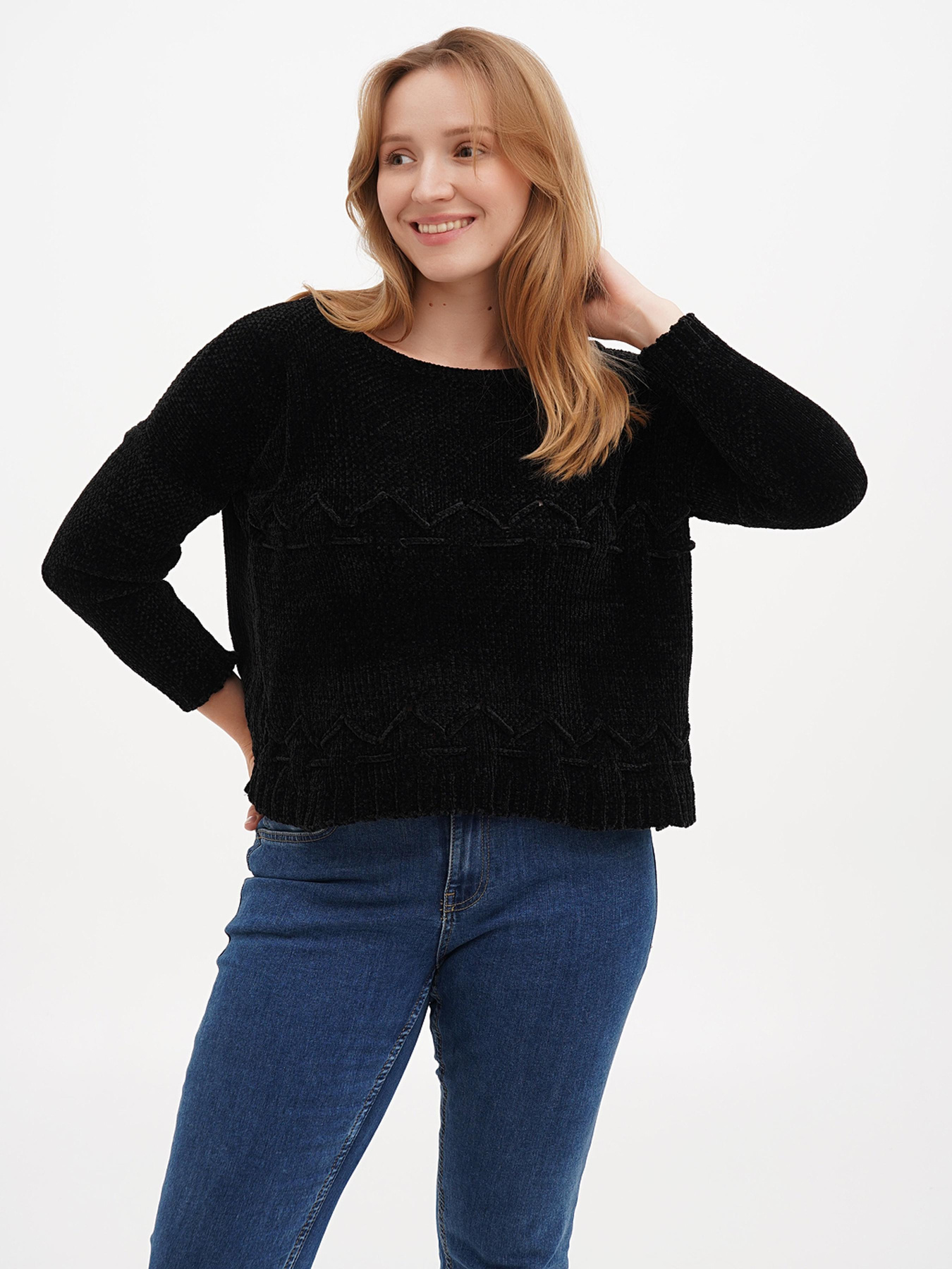 Джемпер Sassofono модель A271-SC-1587_черный Фото