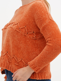 Джемпер Sassofono модель A271-SC-1587_оранжевый Фото