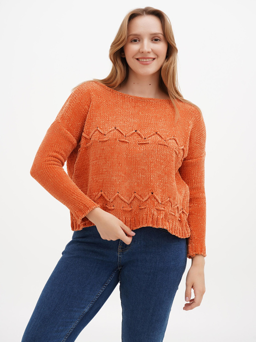 Джемпер Sassofono Модель A271-SC-1587_оранжевый Фото