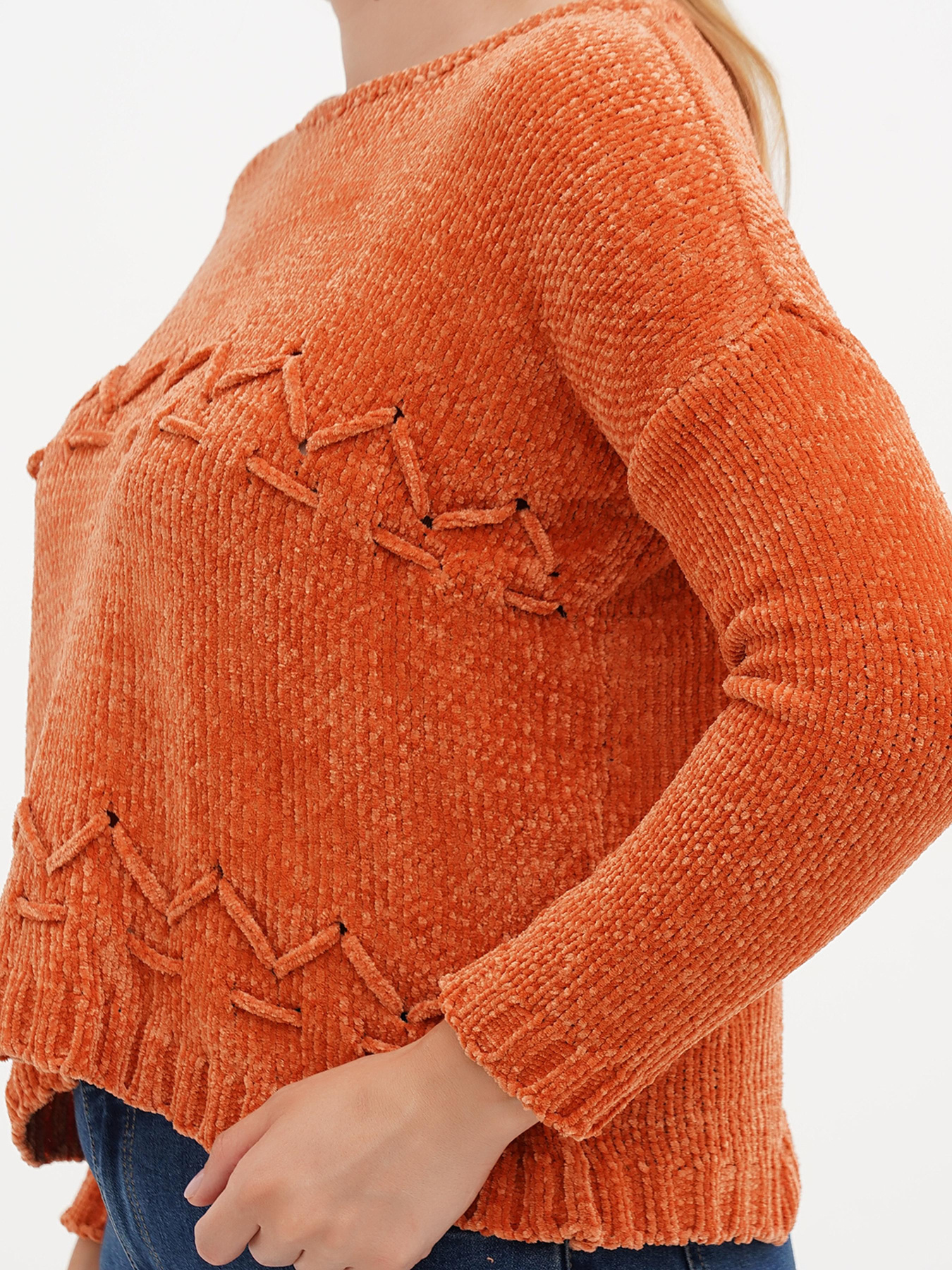 Джемпер Sassofono модель A271-SC-1587_оранжевый Фото