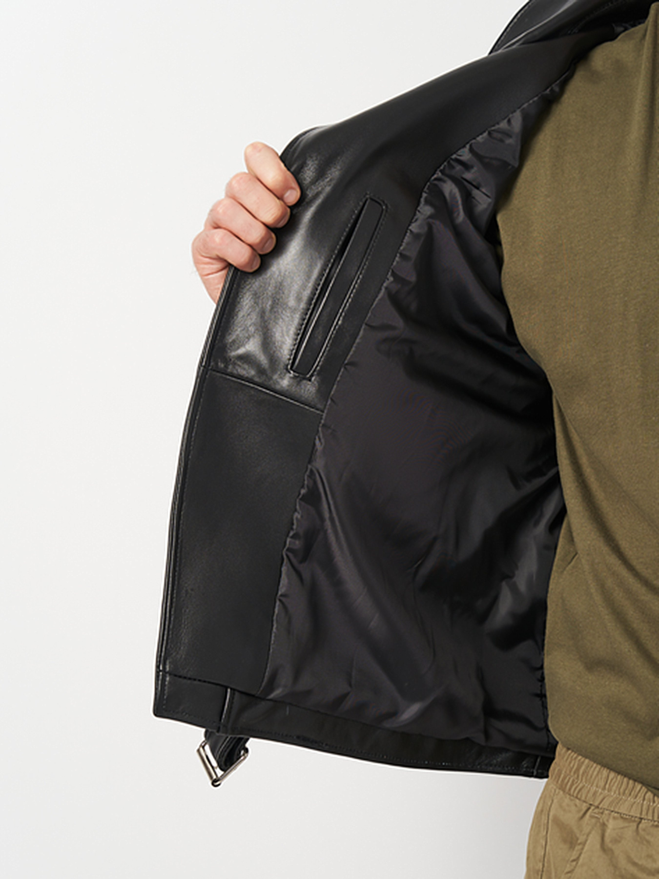 Куртка кожаная Ricco Grande модель k17701bl Фото