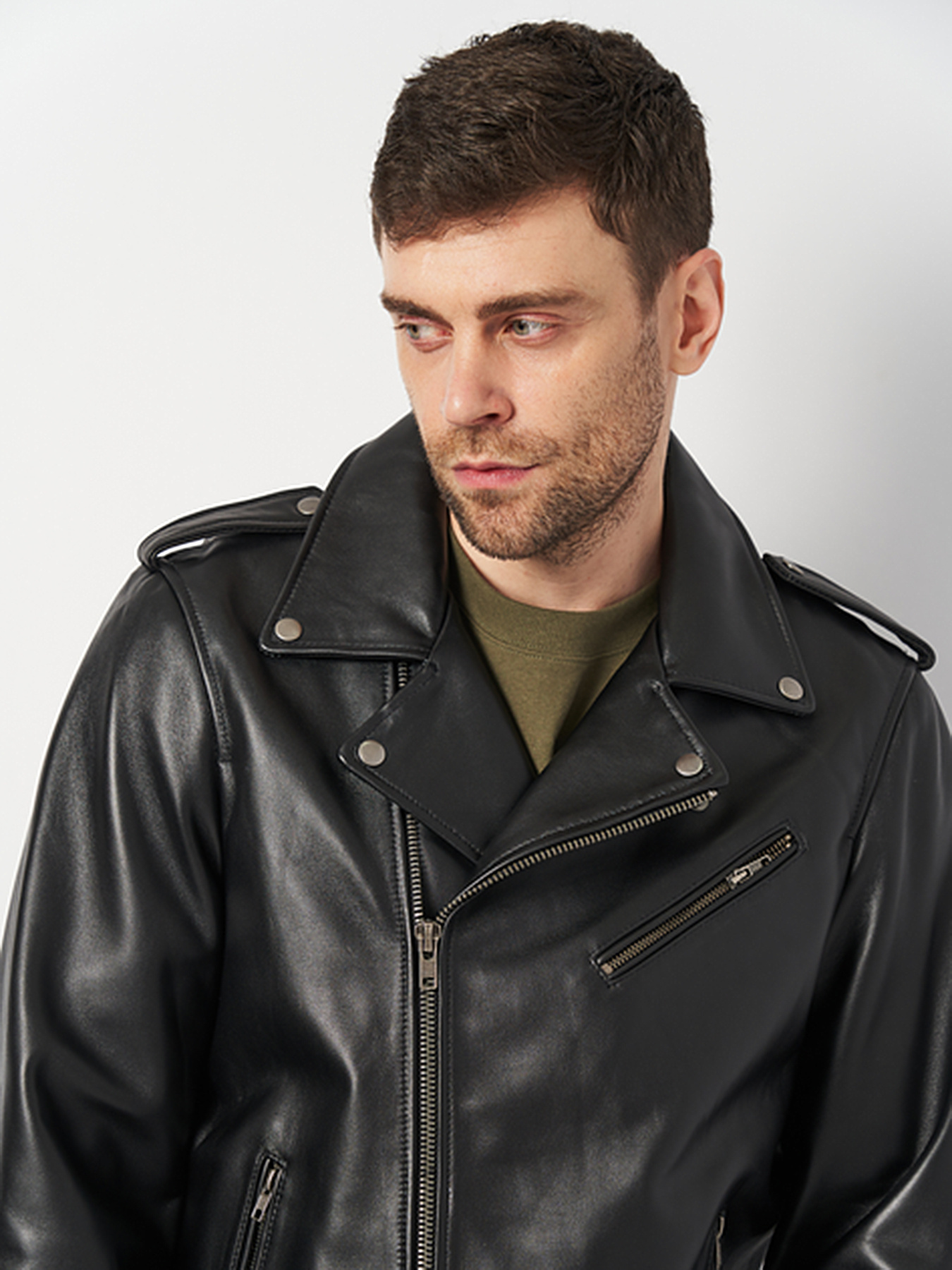 Шкіряна куртка Ricco Grande модель k17701bl Фото