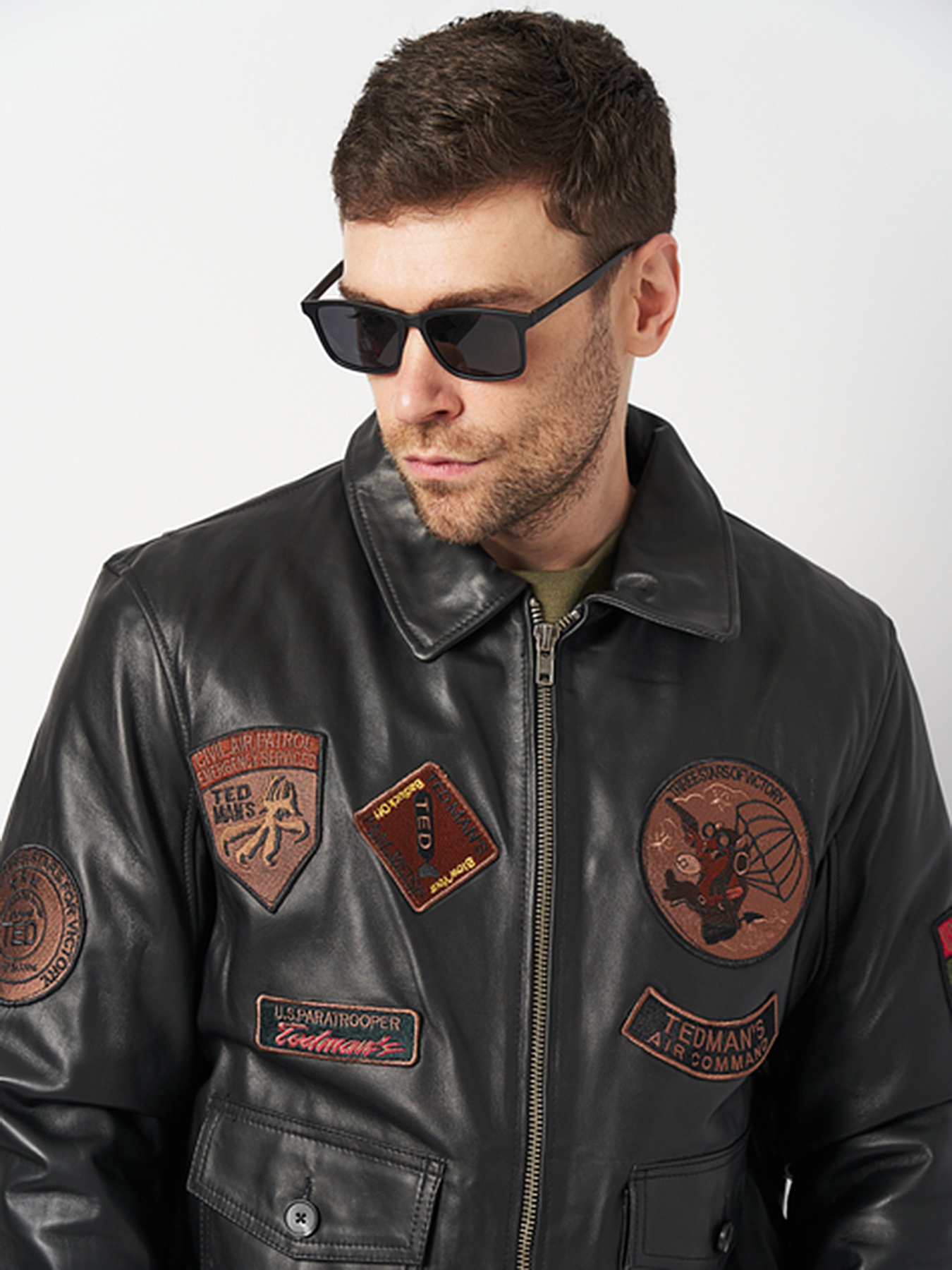 Куртка кожаная Ricco Grande модель k1811bl Фото