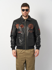 Куртка кожаная Ricco Grande модель k1811bl Фото