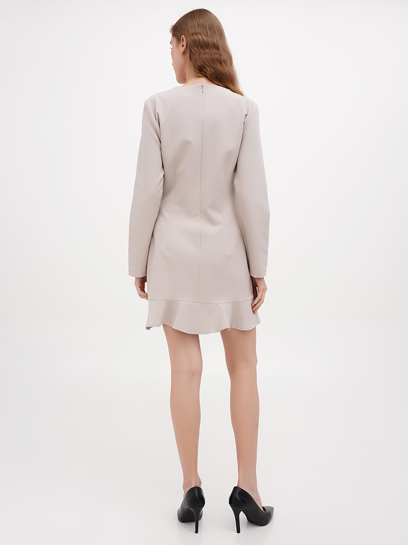 Платье мини Sassofono модель A271-SF-1374_бежевый Фото