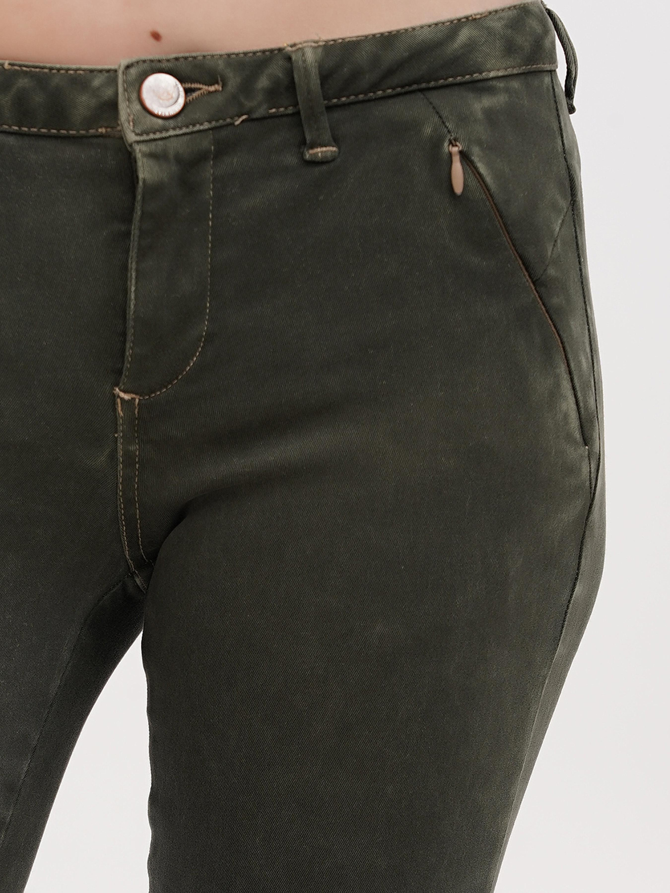 Скинни джинсы Sassofono модель A271-SF-1366_зеленый Фото