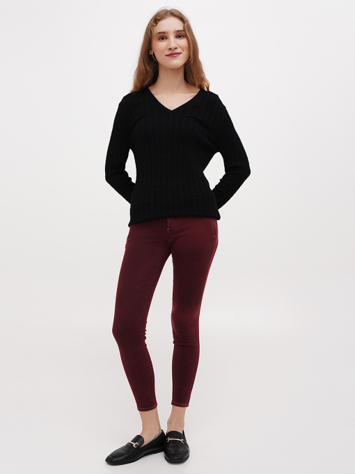 Скіні джинси Sassofono модель A271-SF-1366_бордовый Скіні джинси Sassofono модель A271-SF-1366_бордовый Фото