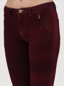 Скинни джинсы Sassofono модель A271-SF-1365_бордовый Фото