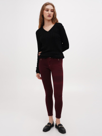 Скіні джинси Sassofono Модель A271-SF-1365_бордовый Фото