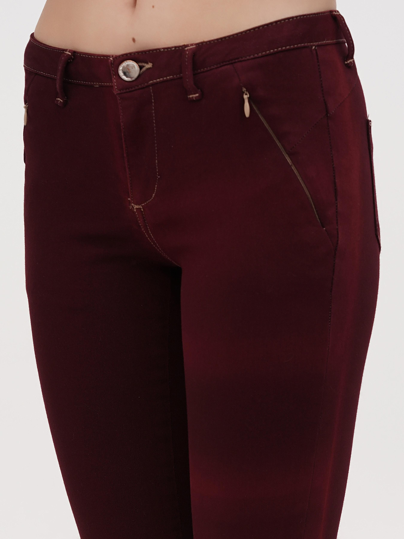 Скинни джинсы Sassofono модель A271-SF-1365_бордовый Фото