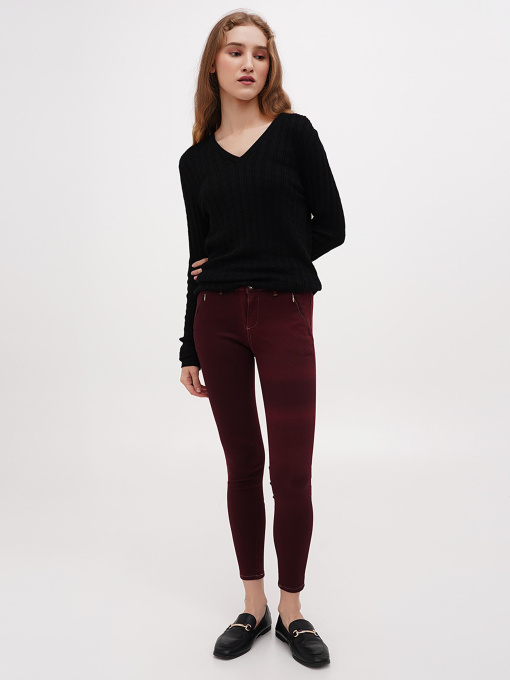Скіні джинси Sassofono модель A271-SF-1365_бордовый Скіні джинси Sassofono модель A271-SF-1365_бордовый Фото