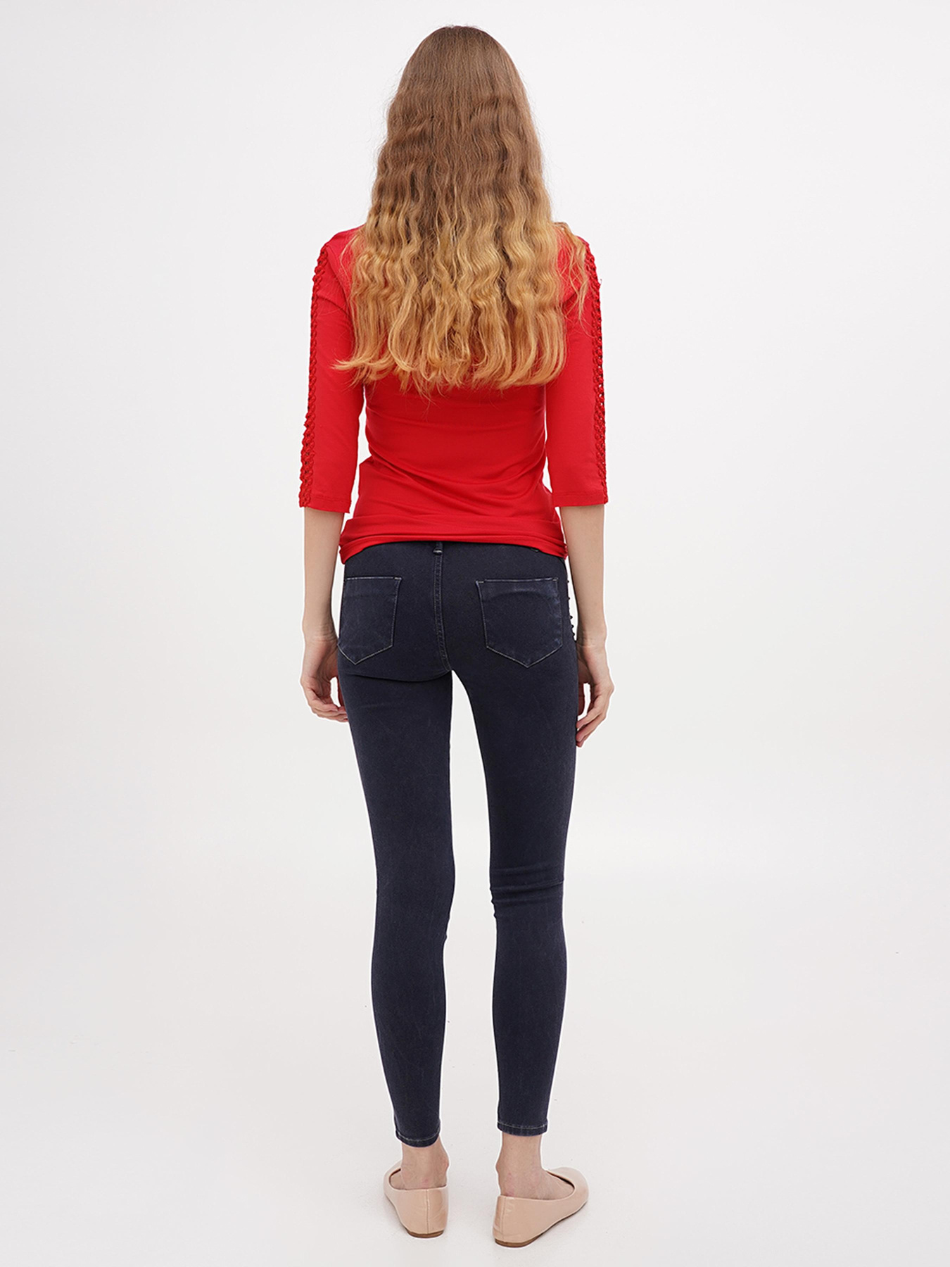 Скинни джинсы Sassofono модель A271-SF-1364_синий Фото