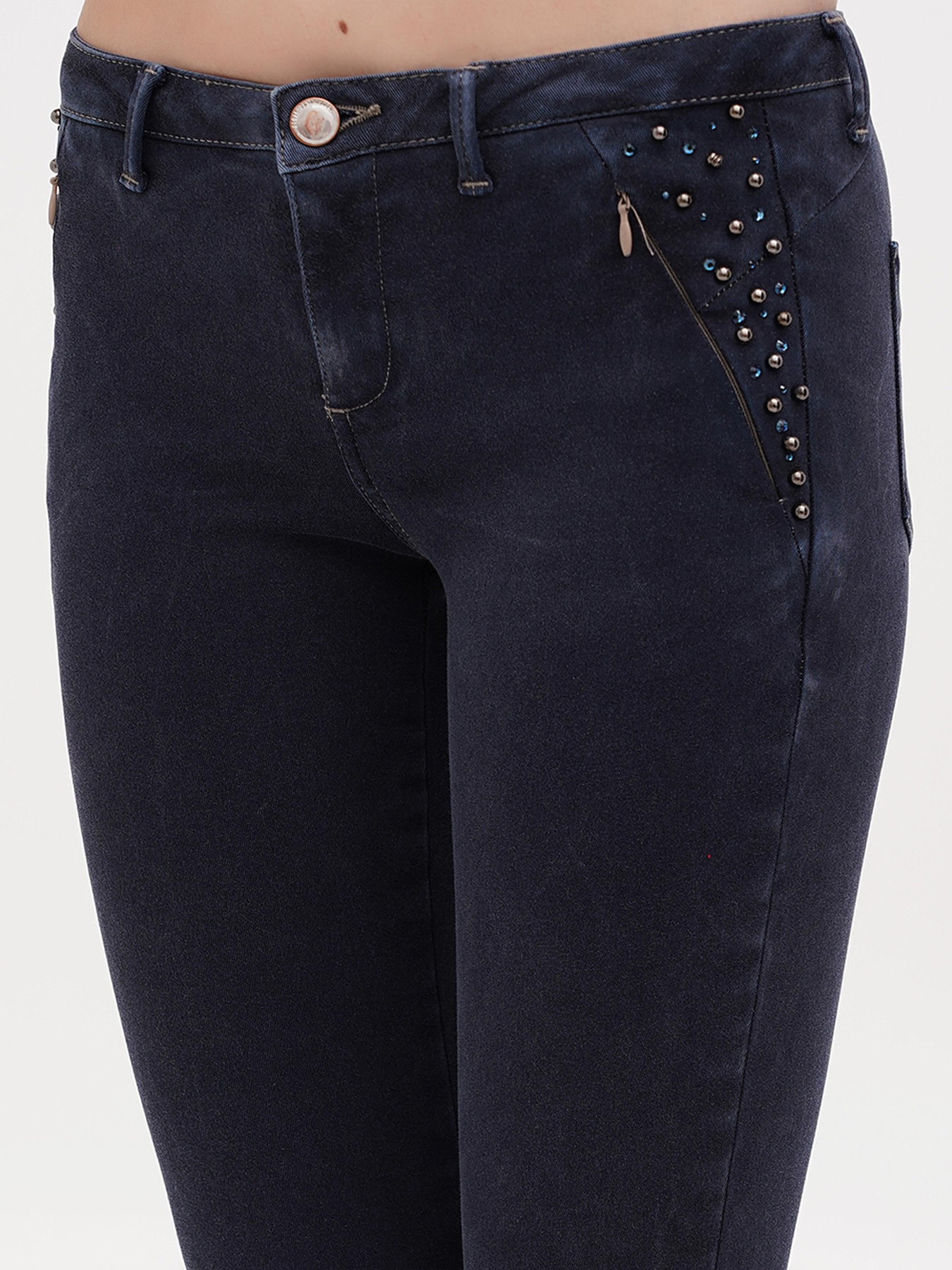 Скинни джинсы Sassofono модель A271-SF-1364_синий Фото