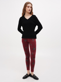 Скіні джинси Sassofono Модель A271-SF-1363_бордовый Фото