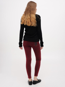 Скинни джинсы Sassofono модель A271-SF-1363_бордовый Скинни джинсы Sassofono модель A271-SF-1363_бордовый Фото