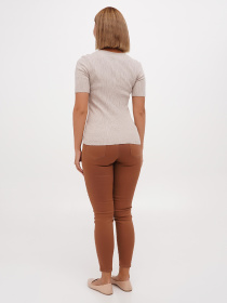 Скинни джинсы Sassofono модель A271-SF-1361_бежевый Фото