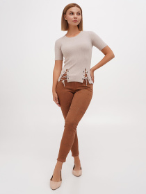 Скинни джинсы Sassofono модель A271-SF-1361_бежевый Фото