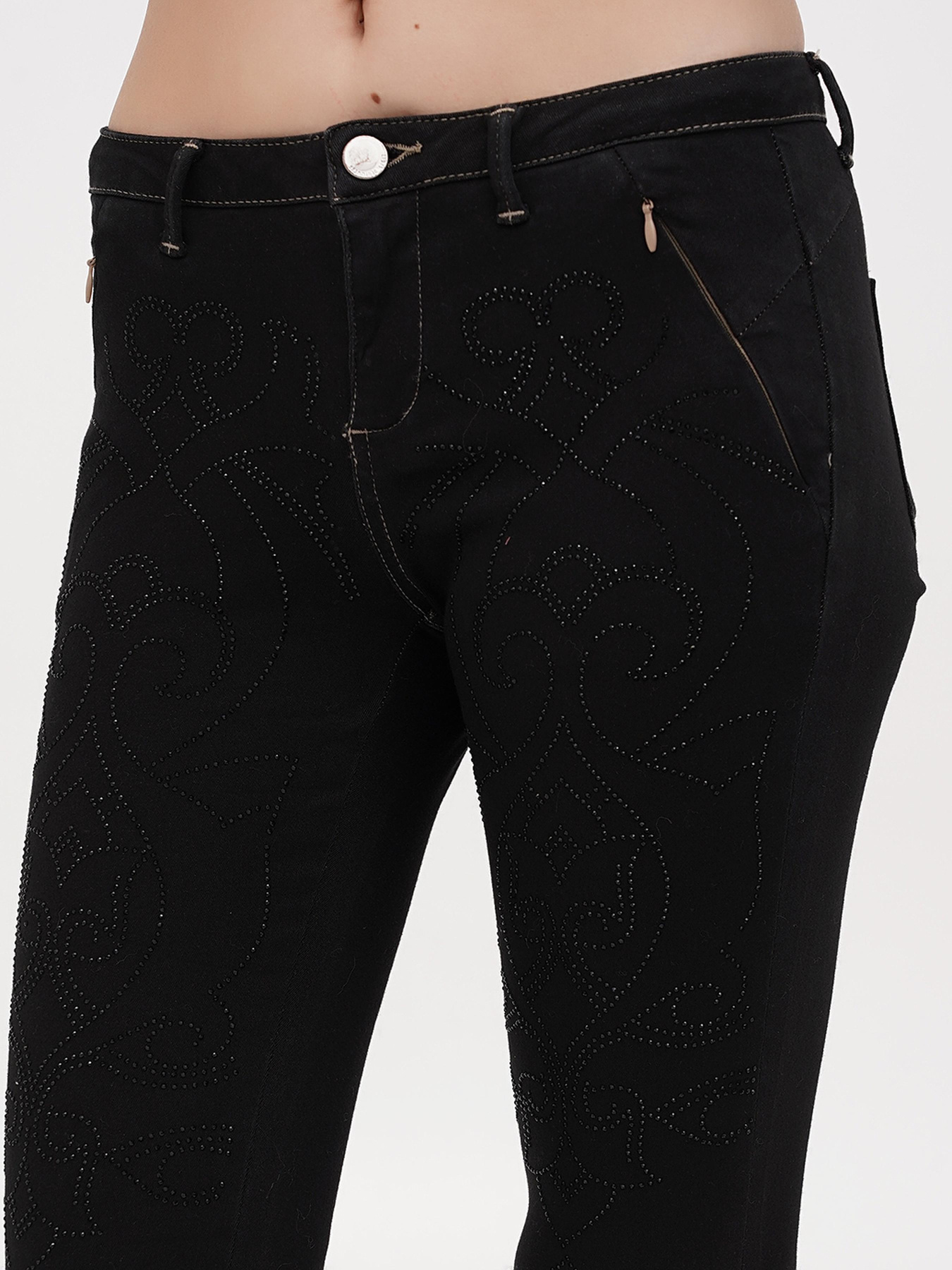 Скинни джинсы Sassofono модель A271-SF-1361_черный Фото