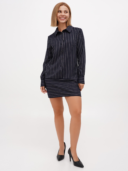 Платье мини Sassofono модель A271-SF-1350_синий_пудровій Фото