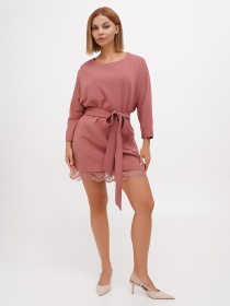 Платье мини Sassofono модель A271-SF-1348_пудра Фото