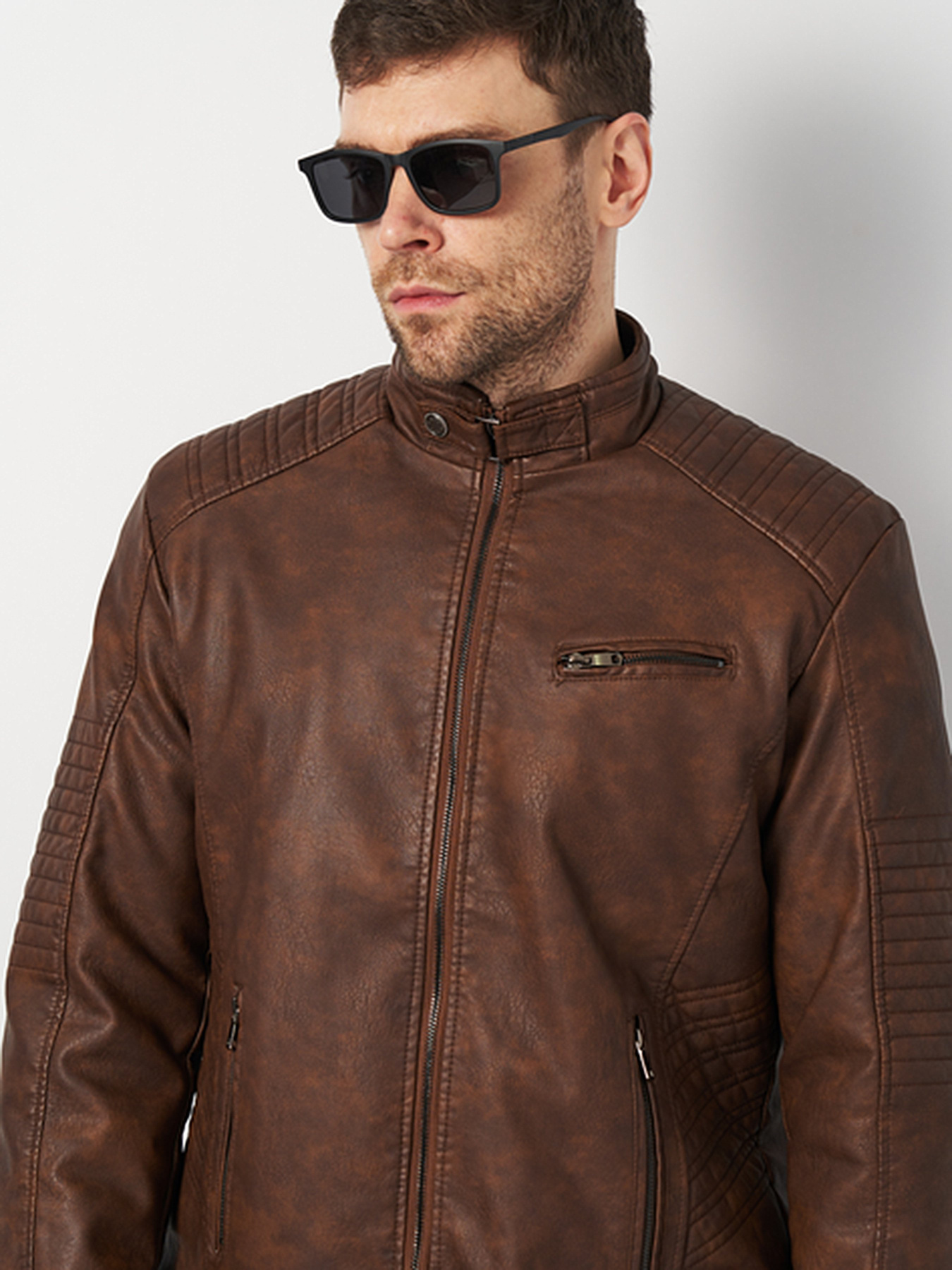 Куртка кожаная Ricco Grande модель k1796br Фото