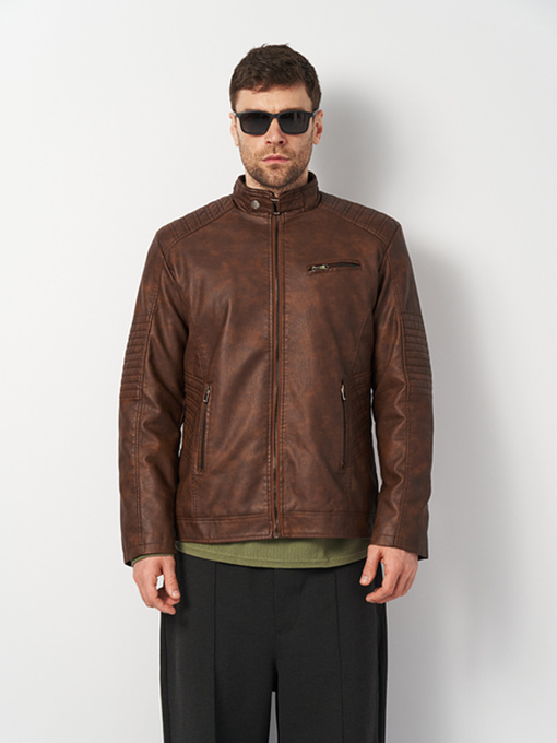 Куртка кожаная Ricco Grande модель k1796br Куртка кожаная Ricco Grande модель k1796br Фото