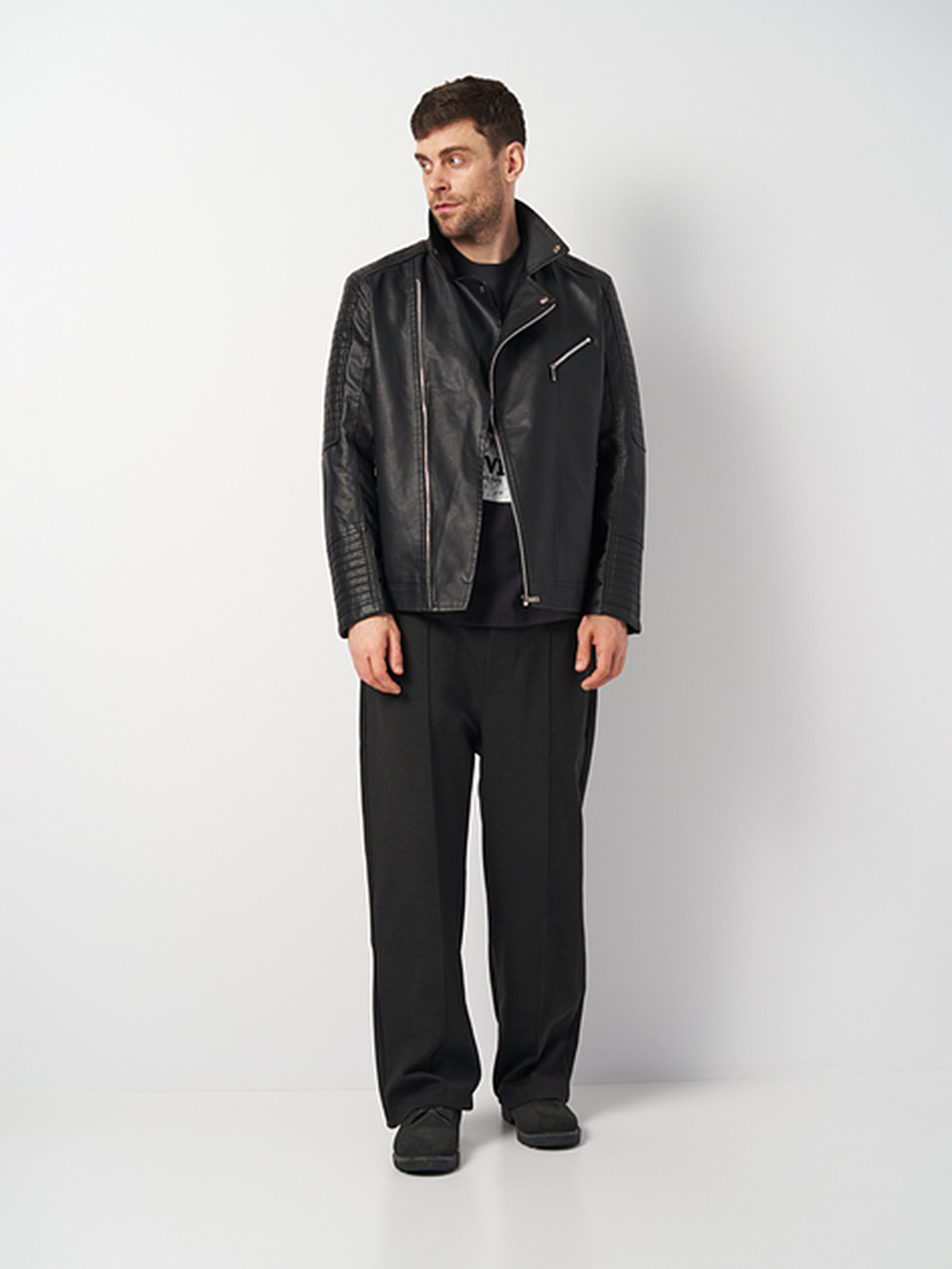 Куртка кожаная Ricco Grande модель k11713bl Фото