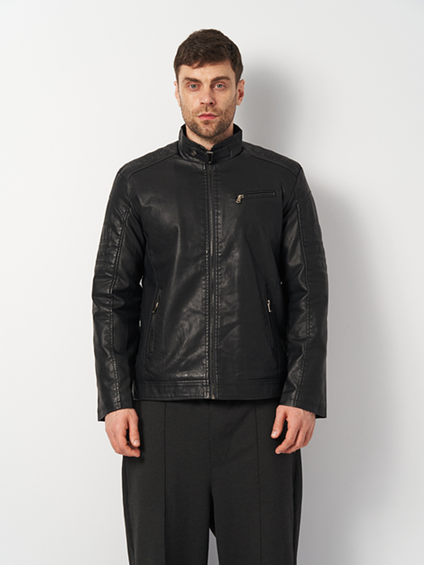 Куртка кожаная Ricco Grande модель k1793bl Фото