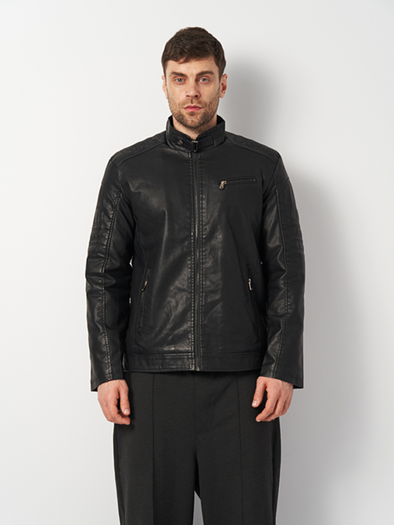 Куртка кожаная Ricco Grande модель k1793bl Фото