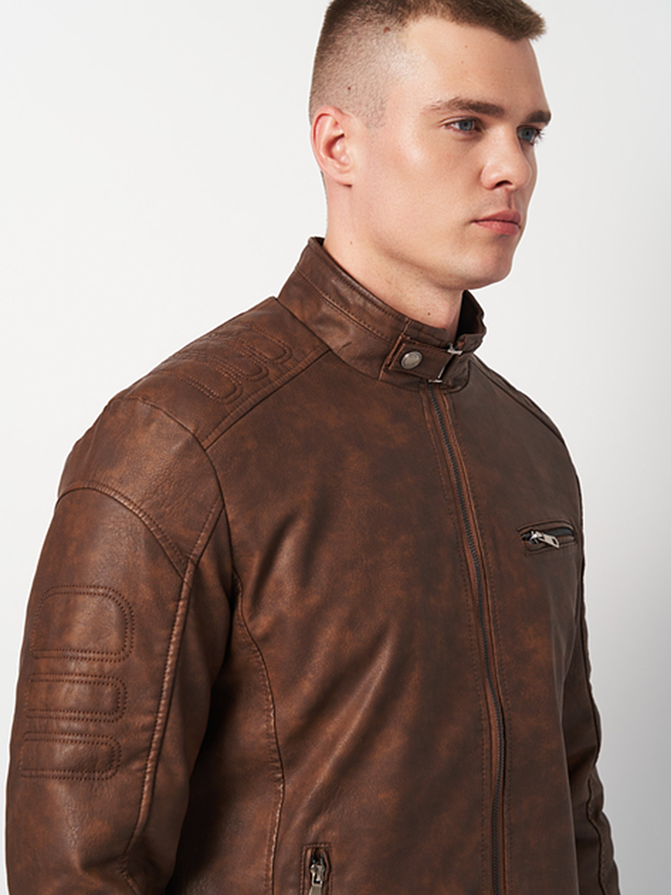 Куртка кожаная Ricco Grande модель k1793br Фото