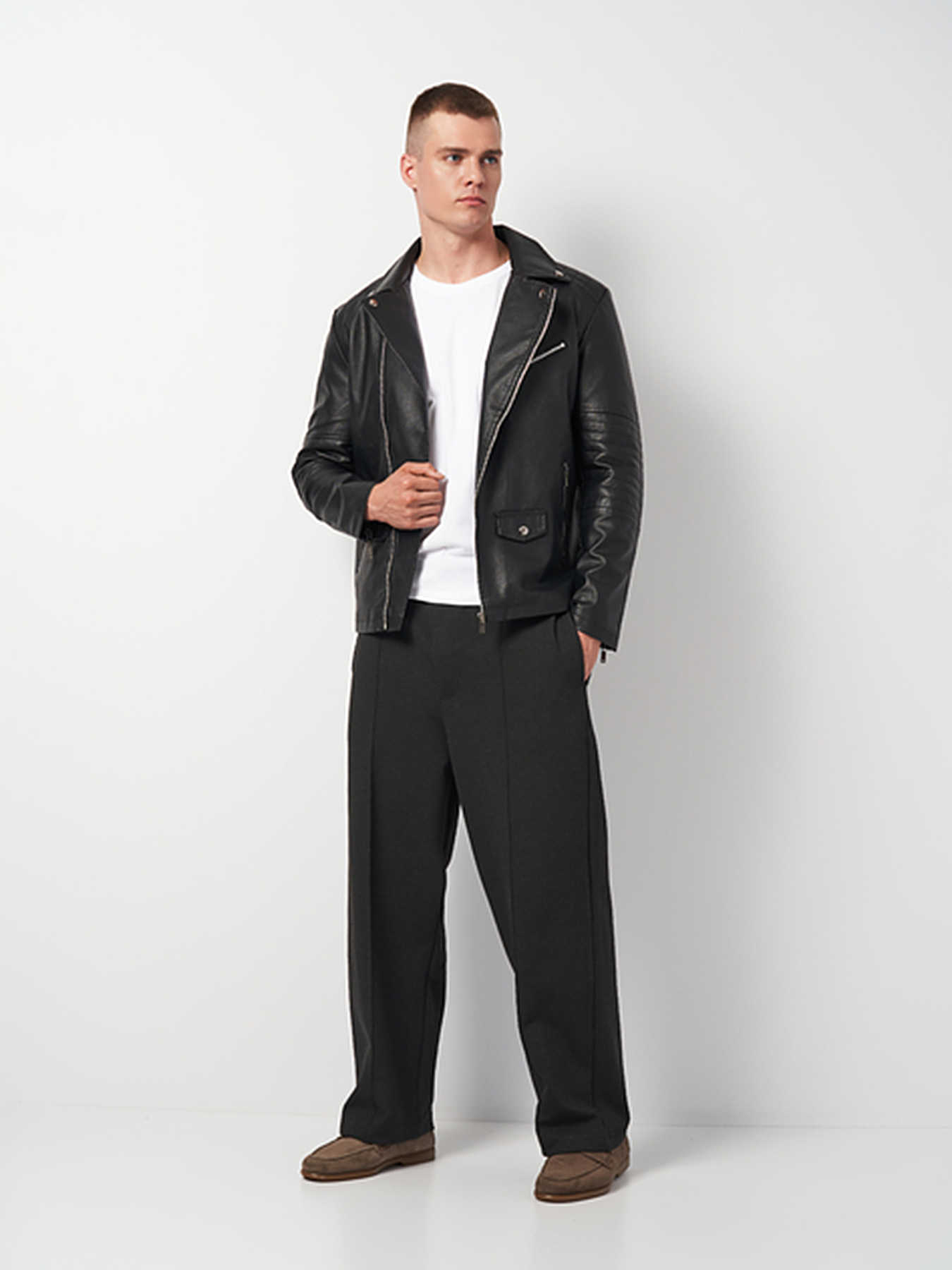 Куртка кожаная Ricco Grande модель k11711bl Фото