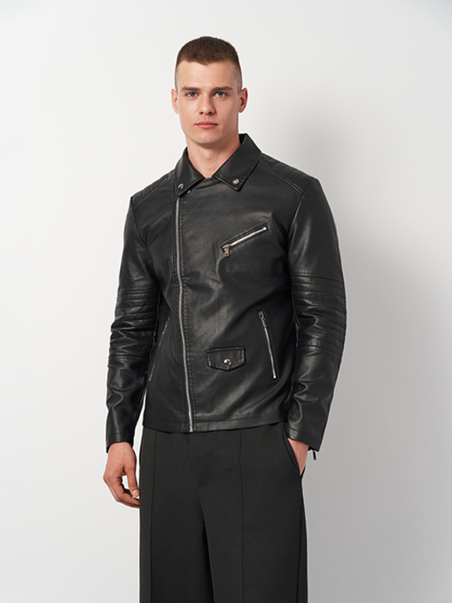 Куртка кожаная Ricco Grande модель k11711bl Куртка кожаная Ricco Grande модель k11711bl Фото