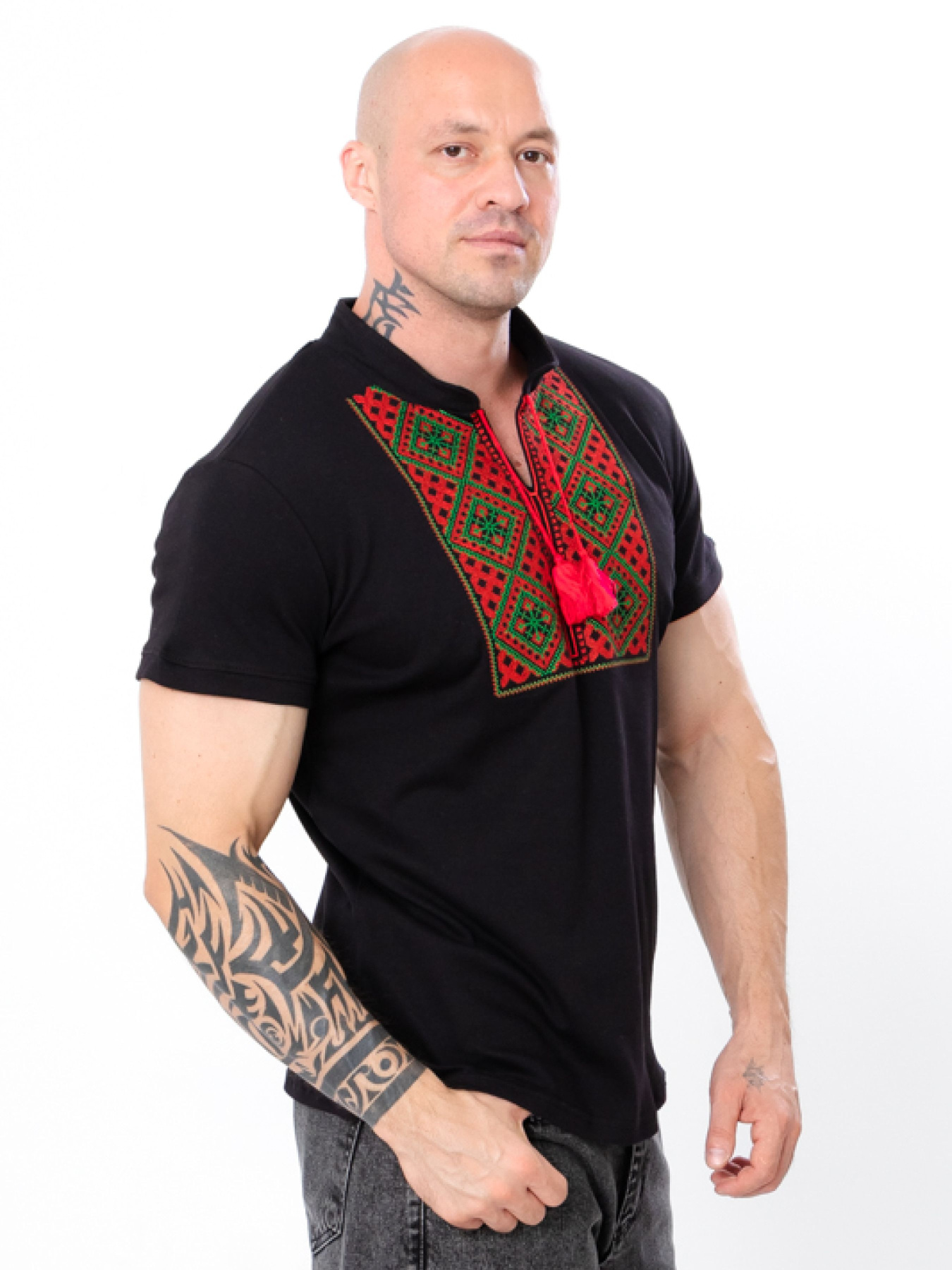 Вишита сорочка Носи своє Модель 8606-015-22-1-chervonij-zelenij Фото